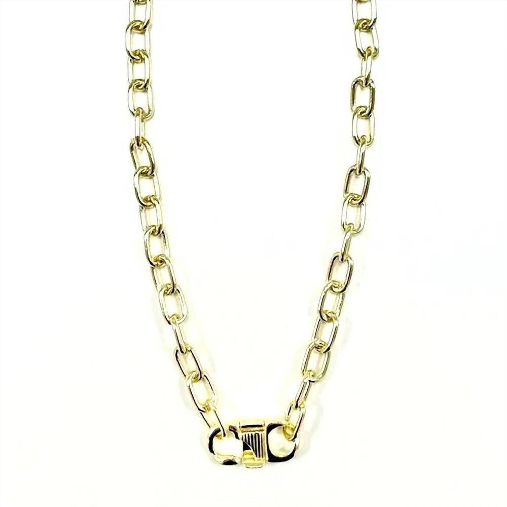 NEW SHEILA FAJL women's river chain necklace in gold
